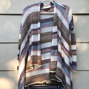 Open striped sweater